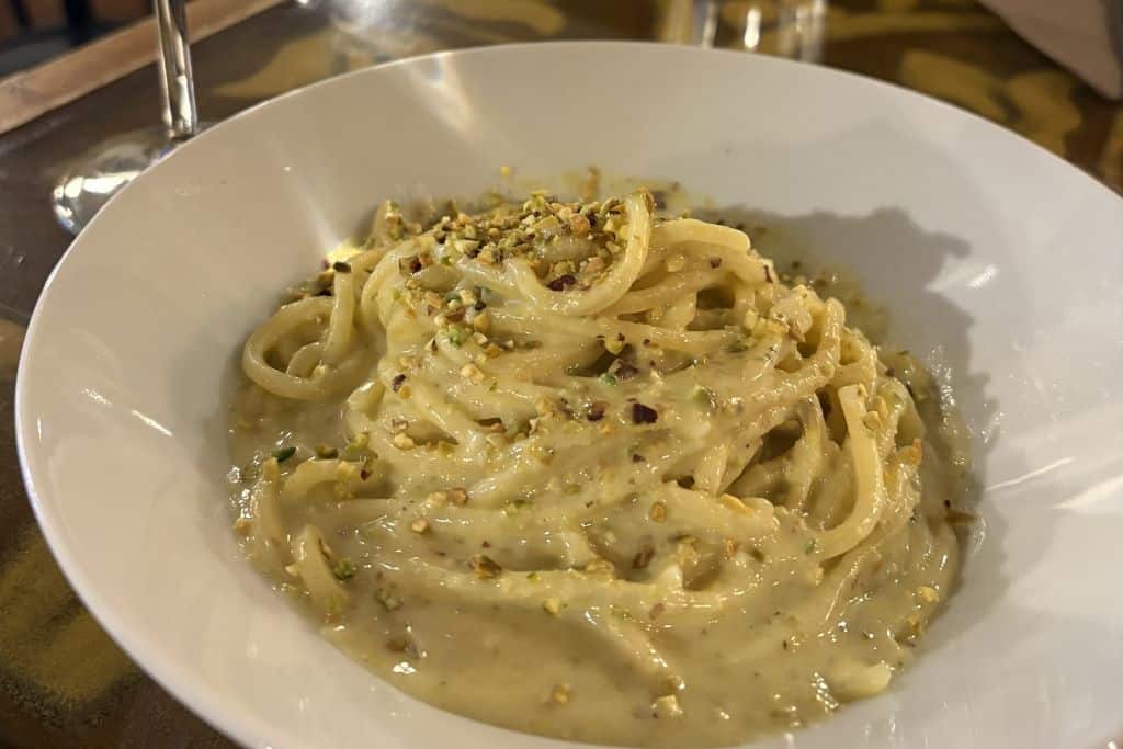 Upclose photo of pasta